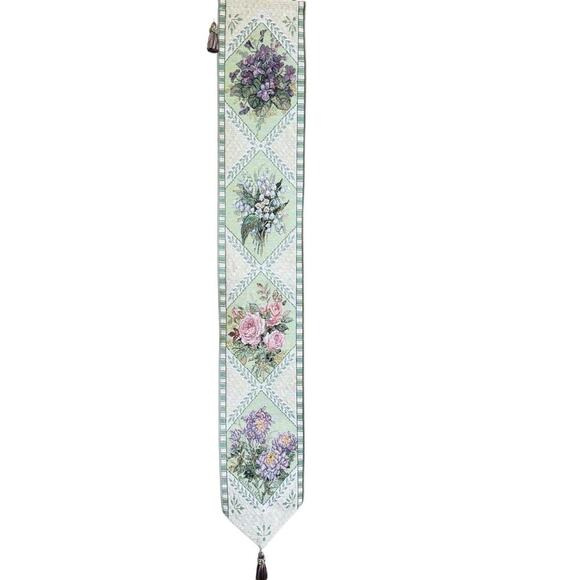 Wall Tapestry Bell Ringer Floral Design Multicolored 40 inchesbb - Picture 1 of 4